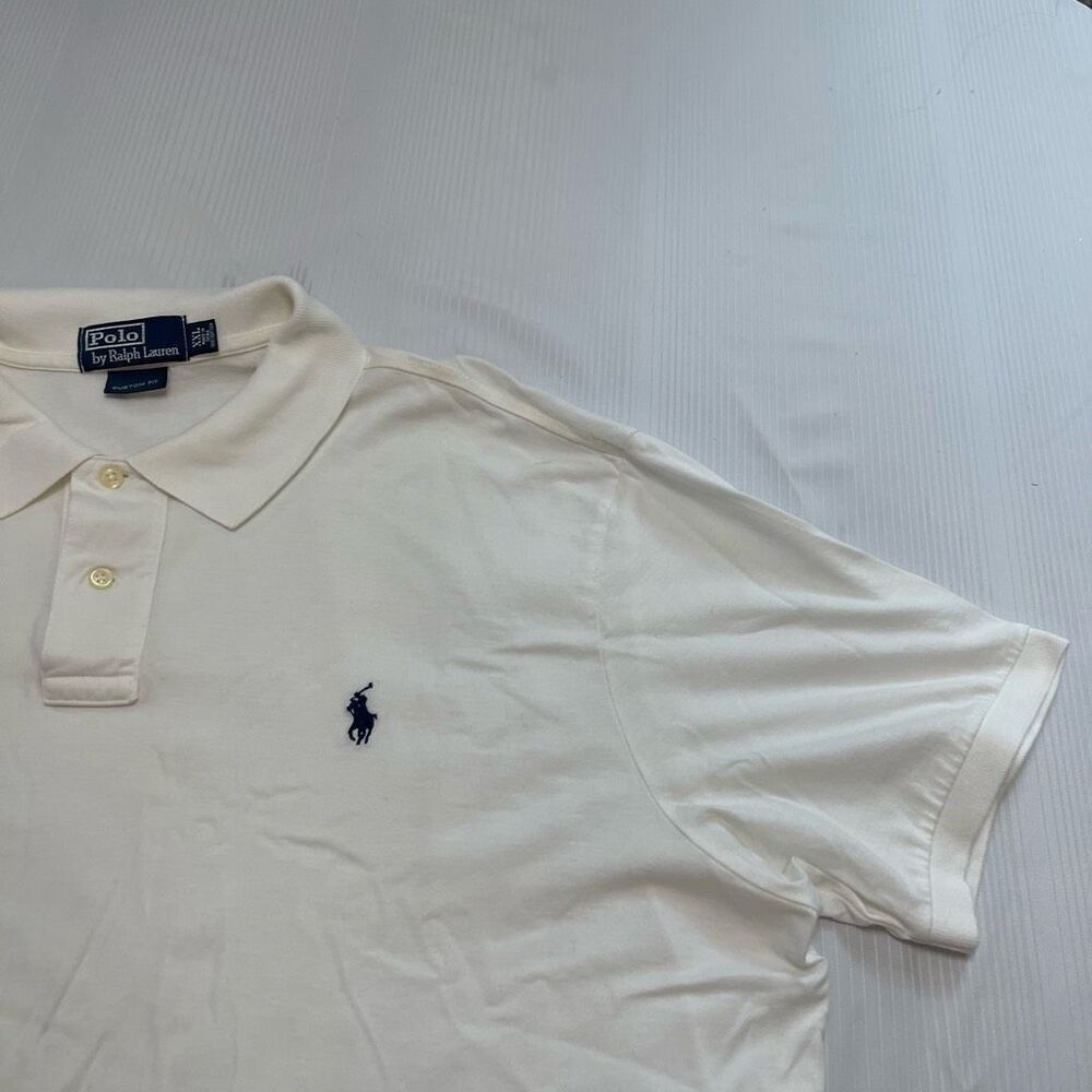 Polo By Ralph Lauren VTG Custom Fit White Short Sleeve Polo Shirt Size XXL - Picture 2 of 6